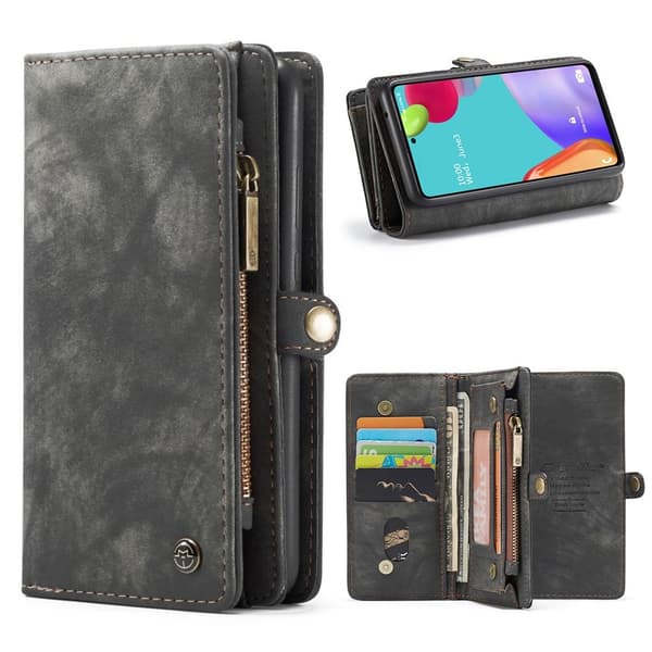 CaseMe Samsung Galaxy A52 5G Pung med Lynlås - Sort Black