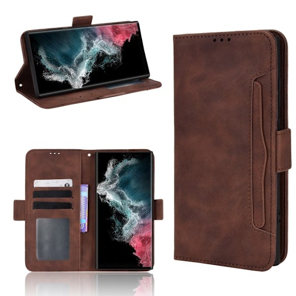 Bofink Vintage läder Samsung Galaxy S22 Ultra fodral - Brun Brun