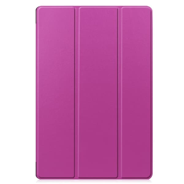 Samsung Galaxy Tab S7 FE tri-fold læder flip taske - Lilla Purple