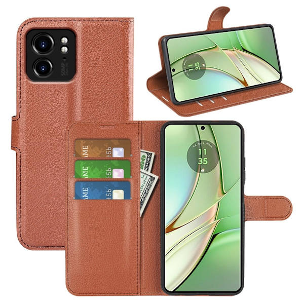 Classic Motorola Edge 40 Flippetui - Brun Brown