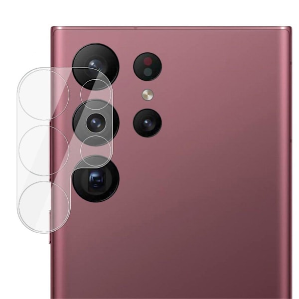 IMAK-kamerabeskyttelse af glas med objektivdæksel af akryl til Samsung Galaxy S23 Ultra Transparent