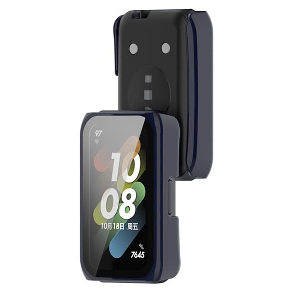 Huawei Band 7 / 6 / Honor Band 6 cover with screen protector - Dark Blue Blå