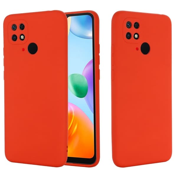 Matte Liquid silikone cover til Xiaomi Redmi 10C - Rød Red