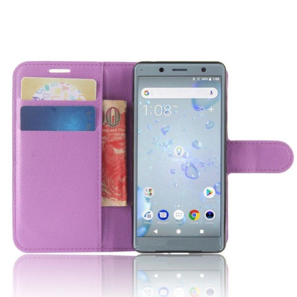 Sony Xperia XZ2 Compact litsitekstuurinen suojakotelo - Violetti Purple