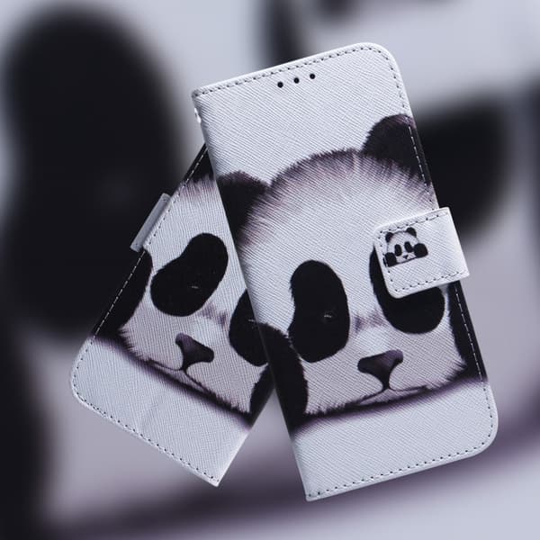 Huawei Y6 2019 konstläderfodral med motiv - Panda multifärg