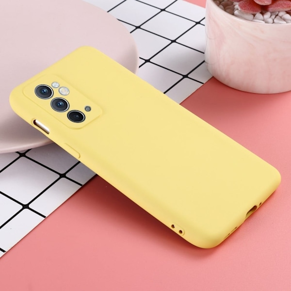 Matte Liquid OnePlus 9RT 5G silikone cover - Gul Yellow