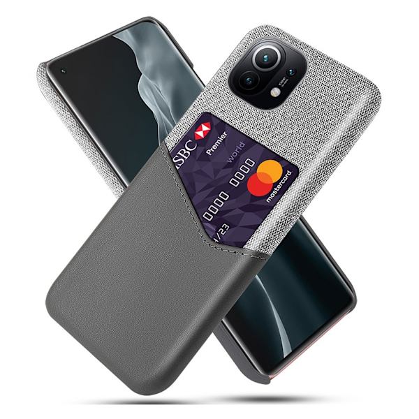 Bofink Xiaomi Mi 11 korttikotelo - Harmaa Silver grey