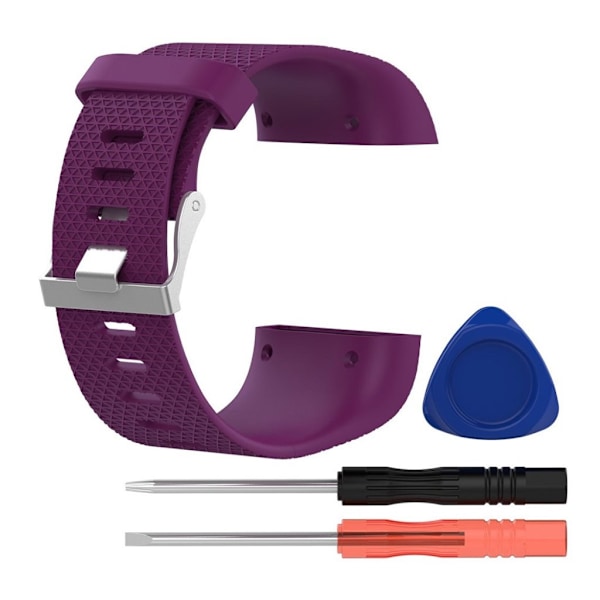 Fitbit Surge Blød silikone rem Str S - Mørk lilla Purple