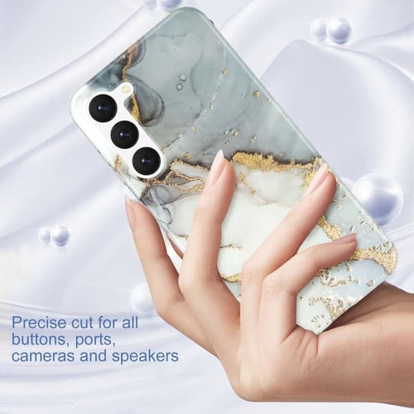 Marmormotiv Samsung Galaxy S23 Plus skal - Grå Silvergrå