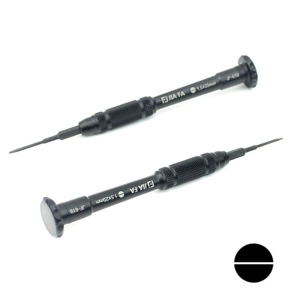 JF-619 slitsad 1.5 skruvmejsel halkfri reparera Svart