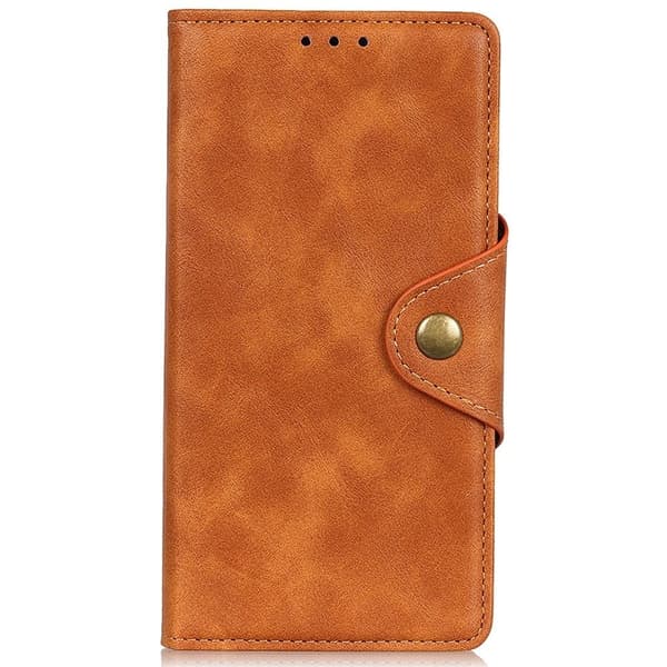 Alpha iPhone 14 nahkainen läppäkotelo - Ruskea Brown