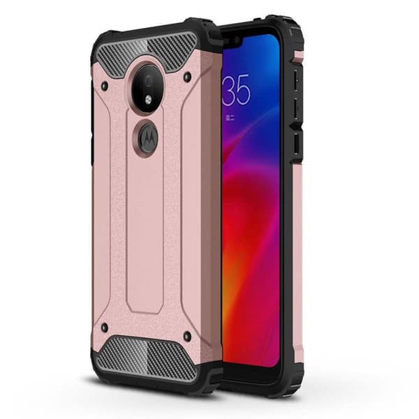 Armor Guard Motorola Moto G7 Strøm deksel - Rose Gold Pink