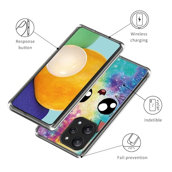 Deco Xiaomi Redmi 12 cover - Regnbuekat Multicolor