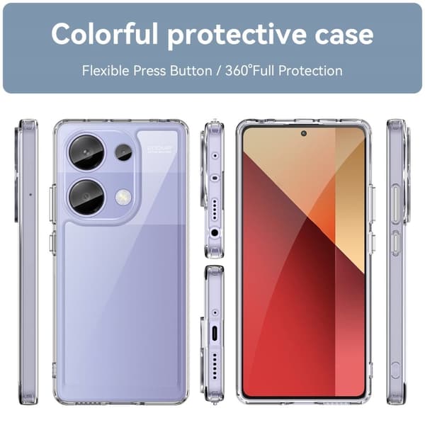 Xiaomi Redmi Note 13 Pro 4G / Xiaomi Poco M6 Pro älykäs akryylikansi - Läpinäkyvä Transparent