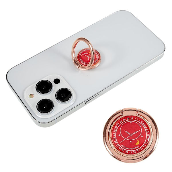 Smartphone-ringholder i kompas-stil - Rød Red
