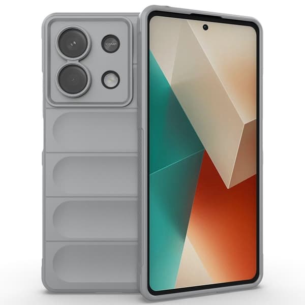 Pehmeä kahva muotoiltu kuori Xiaomi Redmi Note 13 5G  - Vaalean Harmaa Silver grey