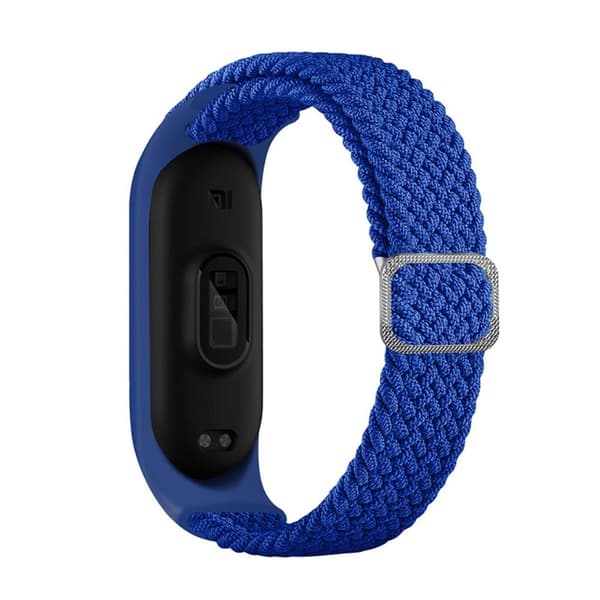 Xiaomi Mi Band 7 / 6 / 5 elastinen nailon kellonhihna - Sininen Blue