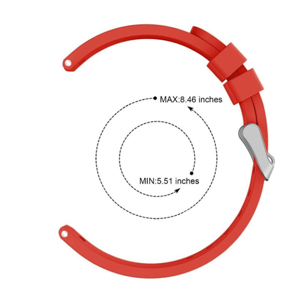 Samsung Galaxy Watch Active Stribe silikone Urrem - Rød Red