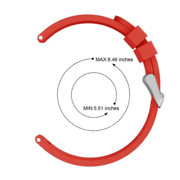 Samsung Galaxy Watch Active Stripe Silikon Klokkereim - Rød Red