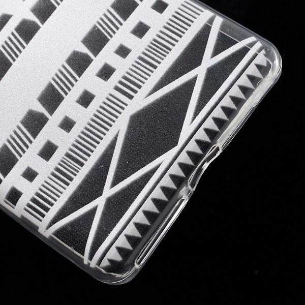 Blixen ultratyndt fleksibelt cover til Sony Xperia E5 - Geometrisk mønster Transparent