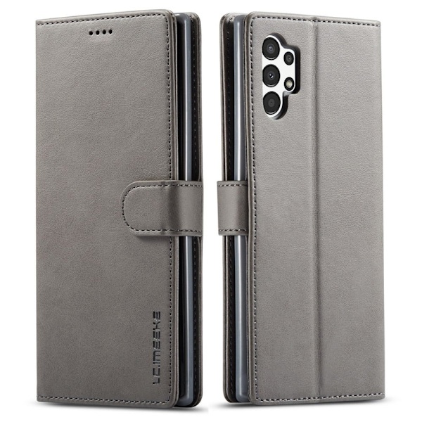 LC.IMEEKE Samsung Galaxy A13 4G flip case - Harmaa Silver grey