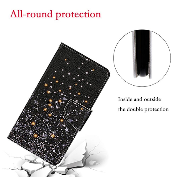 Wonderland Samsung Galaxy S20 flip etui - Glitrende Element Black