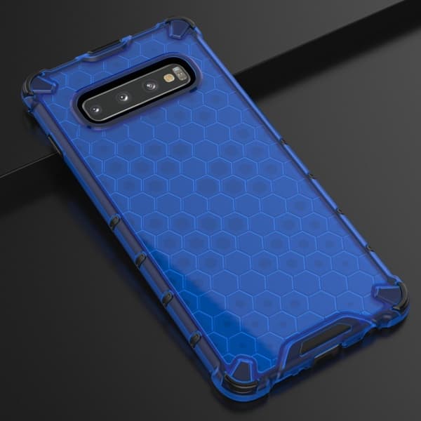 Bofink Honeycomb Samsung Galaxy S10 Plus kuoret - Sininen Blue
