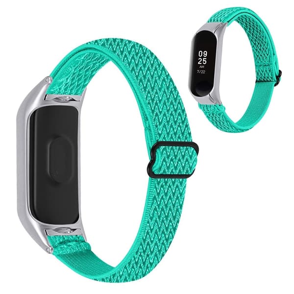 Xiaomi Mi Band 5 nylon elastisk klokkerem - Mintgrønn Green