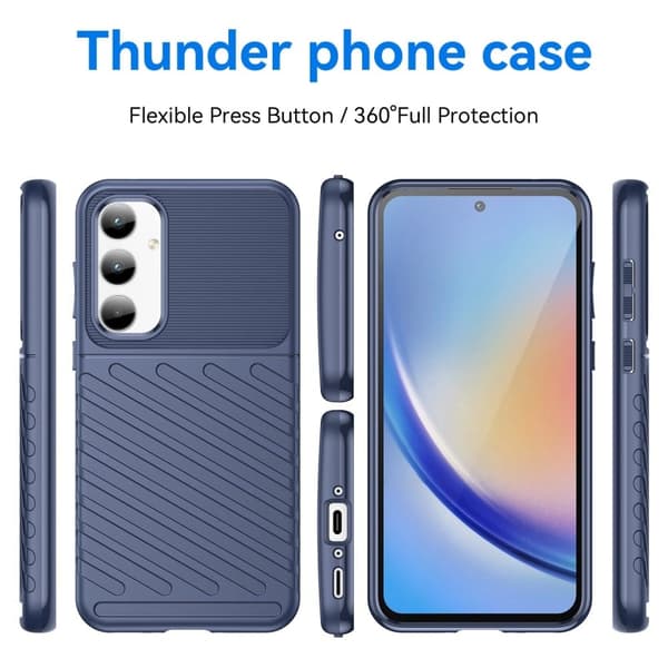 Thunder Samsung Galaxy A35 cover - Blå Blue
