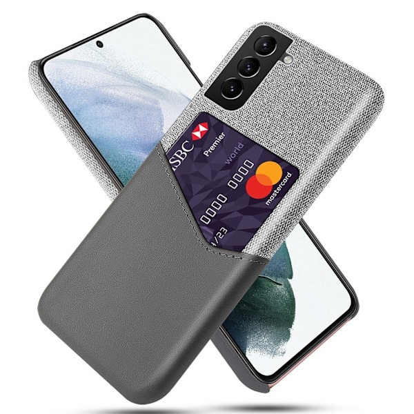 Bofink Samsung Galaxy S22 skal med korthållare - Silver/Grå Silvergrå