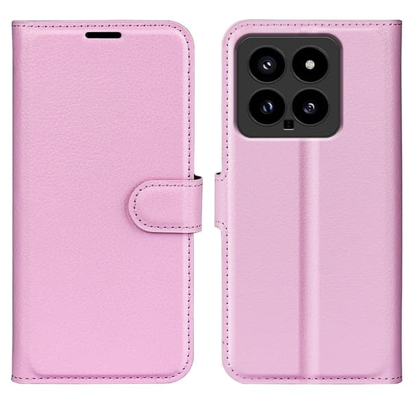 Klassisk Xiaomi 14 flip etui - Pink Pink