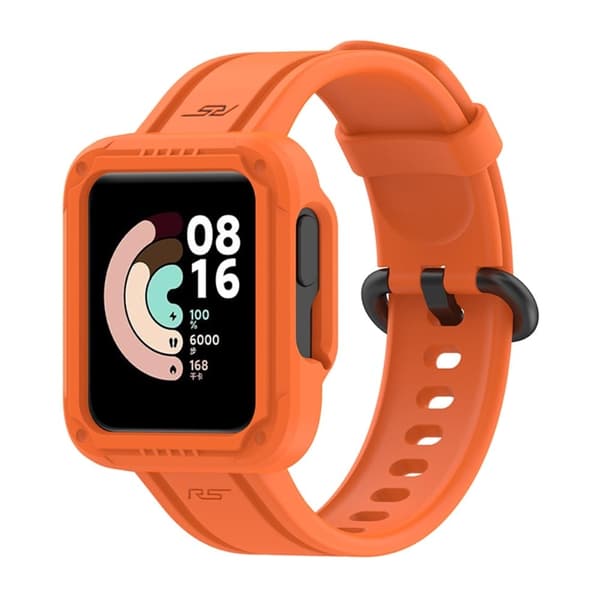 Suojaava silikoninen ranneke Xiaomi-kellolle - Oranssi Orange