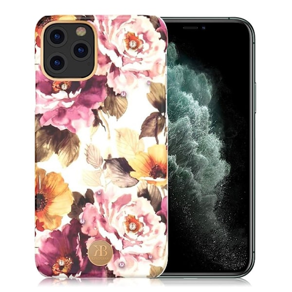 Kingxbar iPhone 11 Pro Max Blossom Swarovski Case - Pioni White