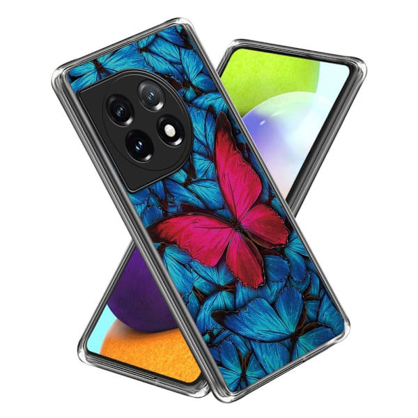 Fantasy OnePlus 12R / OnePlus Ace 3 kotelot - Punainen Perhonen Blue