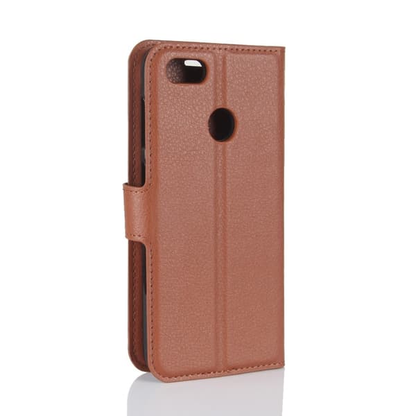 Huawei P9 Lite Mini Etui laget av kunstlær og silikon - Brunt Brown