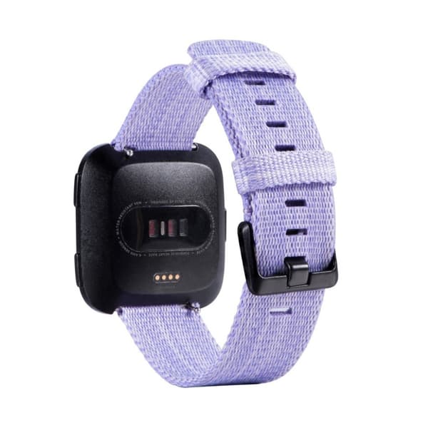 Fitbit Versa Nylon Erstatning Klokkereim - Lilla Purple