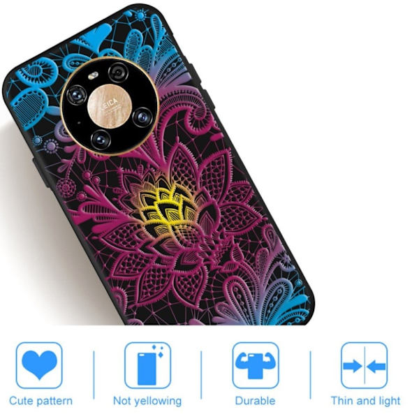 Imagine Huawei Mate 40 Etui - Lace Blomst Multicolor