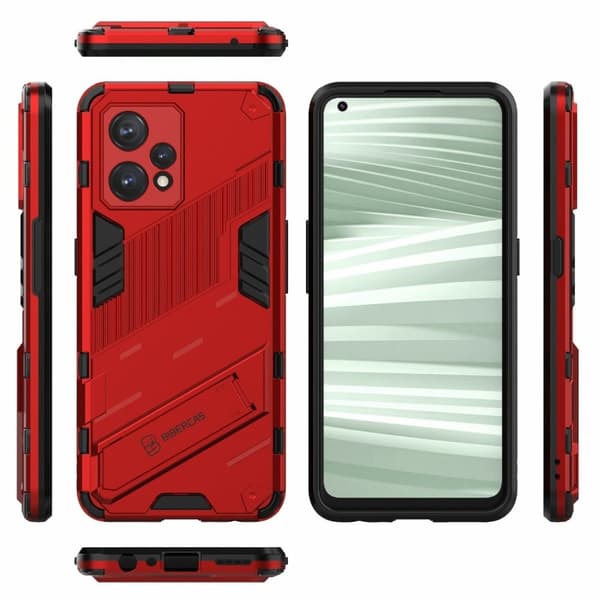 Støtsikkert hybriddeksel for Realme 9 Pro Plus - Rød Red