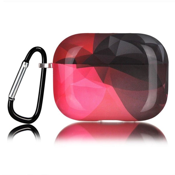 Airpods Pro marble pattern case - Red / Black Marble Black