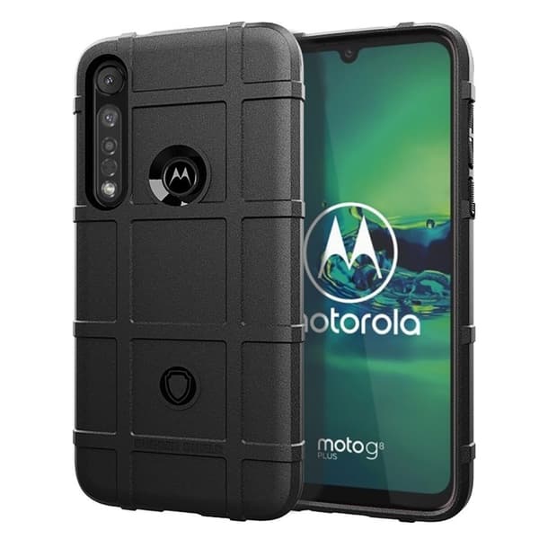 Rugged Shield kuoret - Motorola Moto G8 Plus - Musta Black