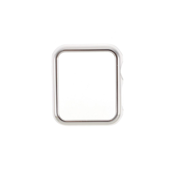 Apple Watch Series 3/2/1 42mm snygg ram - Silver / Vit Silvergrå