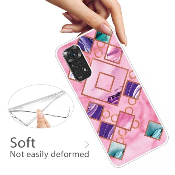 Marble Xiaomi Redmi Note 11 Pro 5G Suojakotelo - Rose In Diamond Shapes Pink