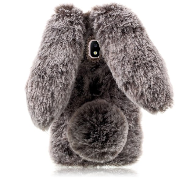Fluffy Rabbit Samsung Galaxy J7 (2017) skal - Brun Brun