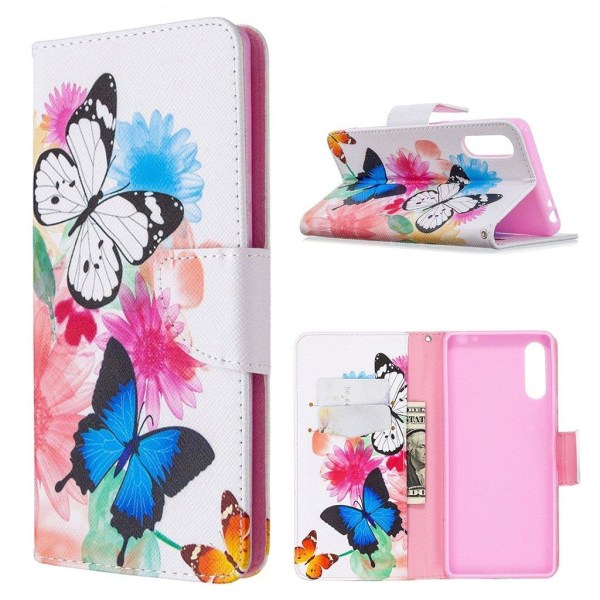 Wonderland Sony Xperia L4 Etui - Sommerfugl Multicolor