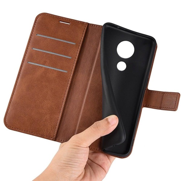 Lompakko Nahkakotelo For Nokia C21 - Vaalean Ruskea Brown