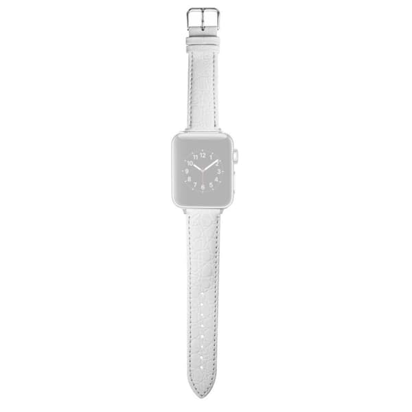 Apple Watch 49 mm / 45 mm / 44 mm / 42 mm klockarmband i krokodilstil - Vit Vit