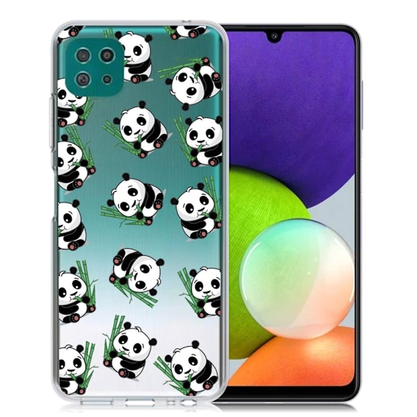 Deco Samsung Galaxy A22 5G Etui - Panda og bambus White