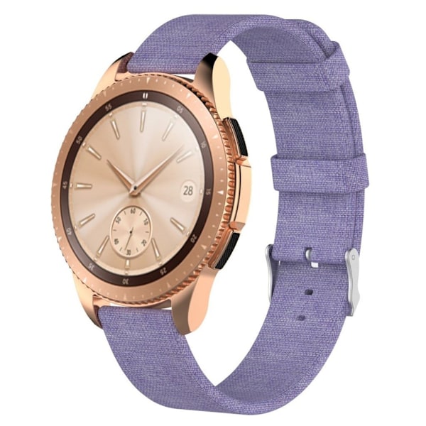 Samsung Galaxy Watch (42mm) klockarmband i elegant canvas - Lila Lila