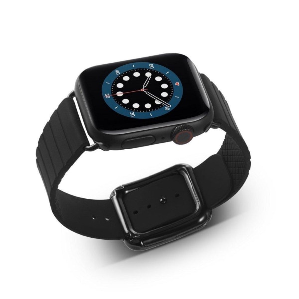 Apple Watch 40 mm klockarmband i silikon i modern stil - Svart Svart