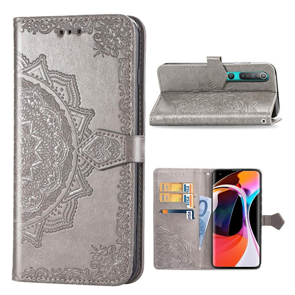Mandala Xiaomi Mi 10 Pro Veske - Grå Silver grey